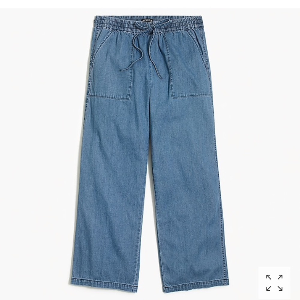 Chambray Wide Leg Pants NWT